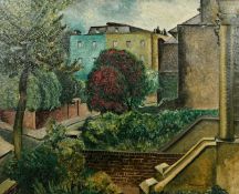 Robert Kirkland Jamieson (1881-1950) Flowering trees in an urban landscape, oil on canvas, signed,