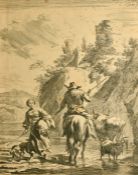 A collection of three old master engravings, largest 10.25