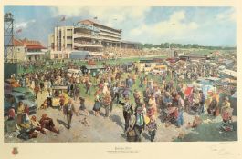 Terence Cuneo, A print of Derby Day 1979, signed in pencil, 21
