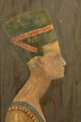 19th Century School, a head profile of a figure in Eastern dress, oil on panel, 18
