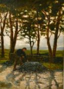 J. Liston and R. Brydon (19th Century) Breaking stones, oil on canvas, signed and dated 1884, 30