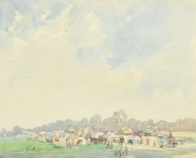A. Margery Barker, 'The fair, Easter Monday, Blackheath, watercolour, inscribed, signed and dated