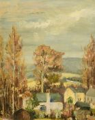 Early 20th Century, Village landscape, oil on canvas, 20
