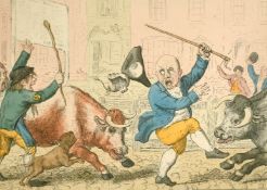 George Moutard Woodward (1760-1809), 'Miseries of Human Life', hand coloured print, 10