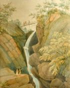 Circle of J.M.W. Turner, A coastal scene, inscribed 'Broadstairs', watercolour, 9.75