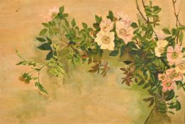19th Century French School, a spray of flowers, oil on canvas, 15