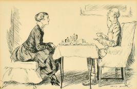 Lewis Baumer, 'Our volunteer Reserve', a ink cartoon, signed and with inscription in pencil, 13.5