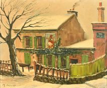 P.G. Hubert, 'Le Lapin Agile Cabaret de Montmartre', oil on canvas, signed, 18