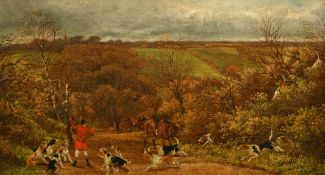 Sylvester Martin (1856-1906) British, 'Tile Hill' and 'Tom Hill', a pair of oil on mahogany panel