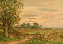 William Charles Eddington (active 1861-1865) 'In the Surrey hills', watercolour, signed, 7