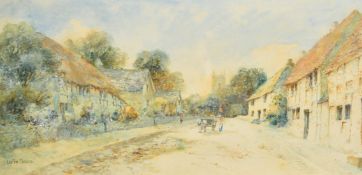 Leyton Forbes (act. 1900-1925) 'The Pedlars Cart', watercolour, signed, 10