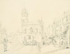 Three 19th Century pencil drawings and a print from 6.25