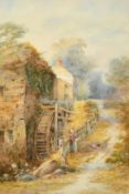 J. Rock Jones (19th Century) British, A watermill (said to be Berry Pomeroy Mill, Devonshire) with a