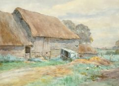 Arthur Winter Shaw (1869-1948) British, 'A farm, West Sussex', watercolour, signed, Gallery Thirty-
