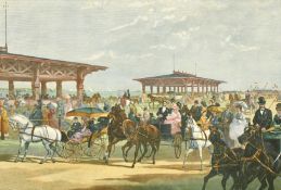 After Schell and Hogan, 'The Coney Island Concourse', hand coloured print, 14