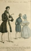 'Modes de Paris', a group of 5 hand-coloured prints, Circa 1830's, each 8