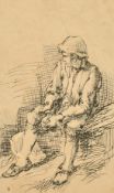 Thomas Barker of Bath, a group of 6 pen lithographs of figural subjects, early 19th century, each