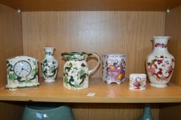 Masons Chartreuse mantle clock and similar items.