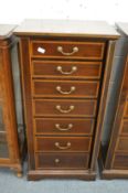 A good Edwardian mahogany and satinwood crossbanded wellington chest.