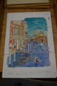 Quantity of unframed prints of Venetian scenes.