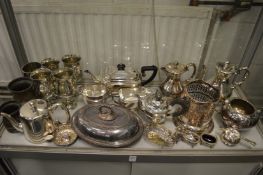 A quantity of plated wares.
