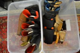 A quantity of boots and shoes.