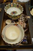 Lustre decorated china and similar items.