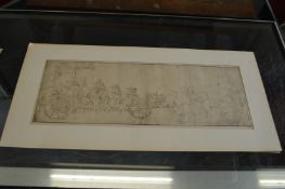 A print of an old master drawing, unframed.