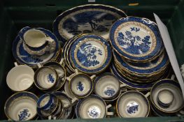 A large quantity of Booths Real Old Willow china.