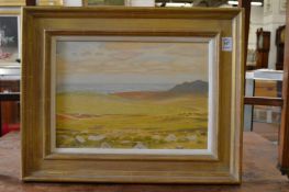 Robert Morson Hughes, A view of paths leading to the sea, oil on board.