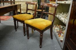 A pair of 19th century rosewood dining chairs.