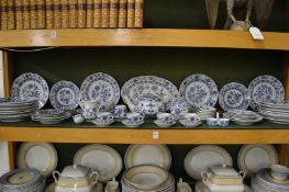 A comprehensive collection of Meissen onion pattern china.