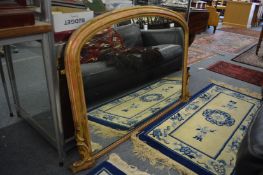 A 19th century gilt framed overmantle mirror.