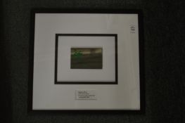 Damien Hirst VIP drinks mat, framed and glazed.