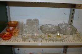 A quantity of decorative glassware.