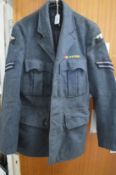 An airforce jacket and other items.