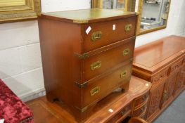 A military style three drawer chest.