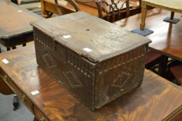 A 17th century oak bible box.
