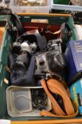 A quantity of cameras and camera equipment etc.