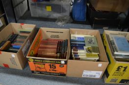 Four boxes of books.