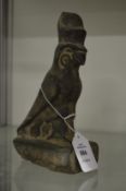 A large carved hardstone Egyptian figure.