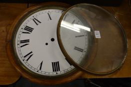 A wall clock face and glass.