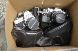 A box of cameras.