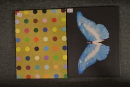 Two photographic prints on canvas, after Damien Hirst.