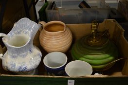 Two Jasperware pots(af) etc.