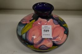 A Moorcroft squat shaped vase (af).