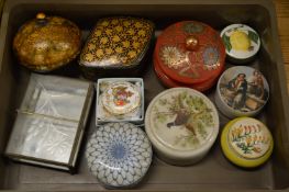 Decorative boxes.