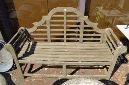 A Lutyens style garden bench.