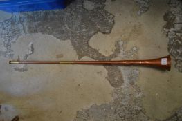 Copper hunting horn.