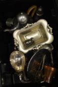 A small group of plated wares etc.